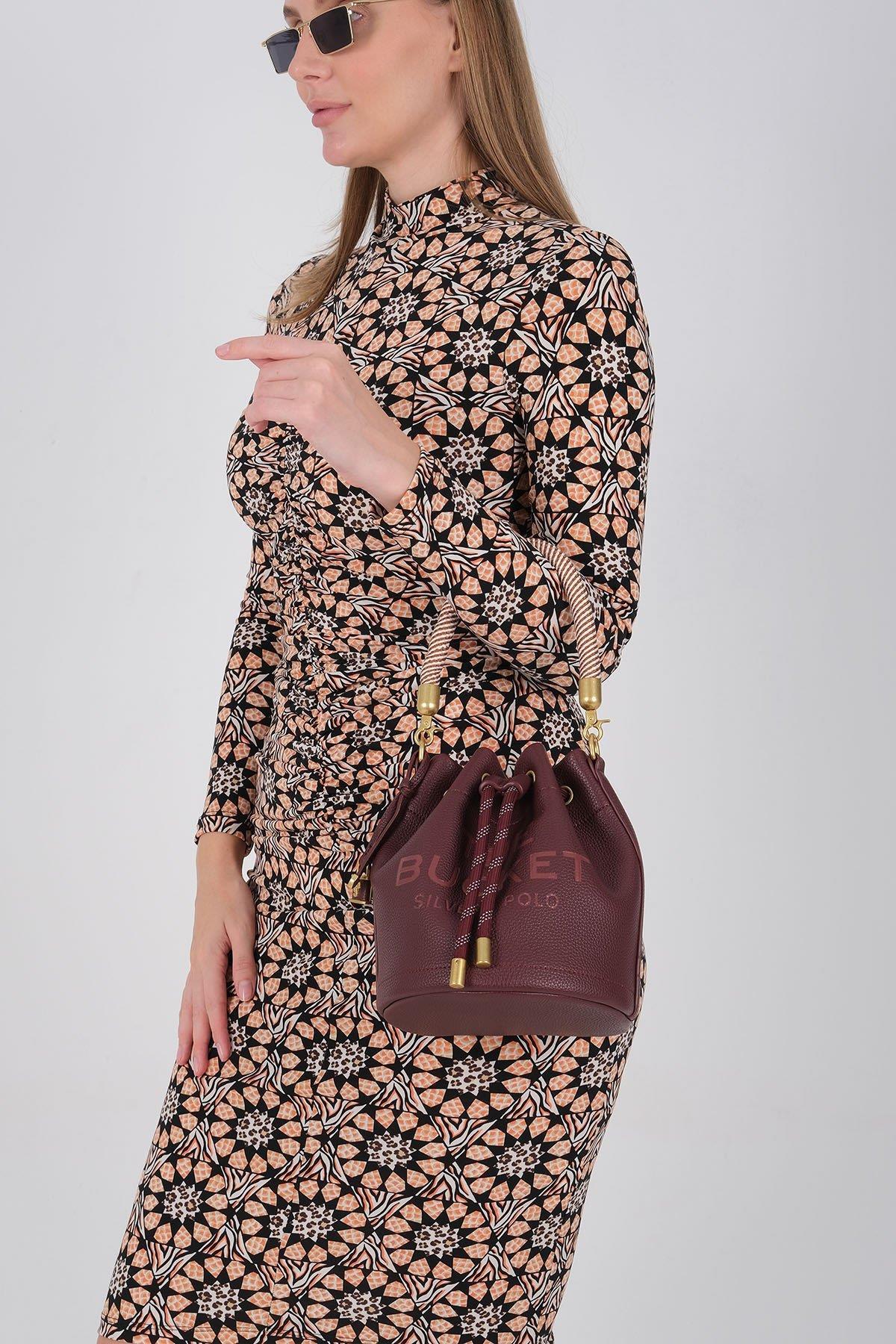 Silver & Polo - Bordo SP1248 Mini Rolax El ve Kol Çantası
