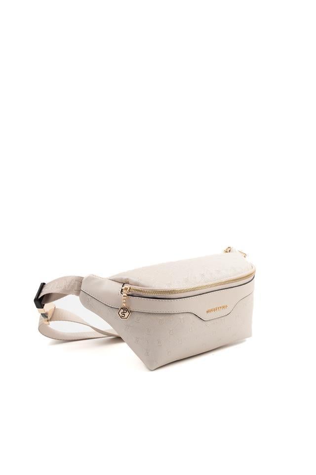 Silver & Polo Bej - S.Bej SP1192 Logolu Kadın Bel Çantası