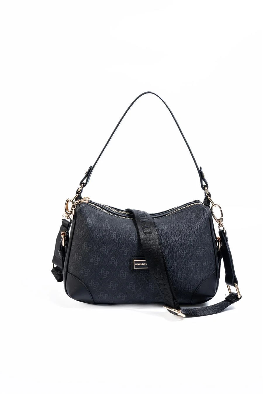 Silver & Polo - Siyah SP1269 Logolu Omuz Çantası