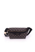 Silver & Polo Füme - Siyah SP1192 Monogram Kadın Bel Çantası