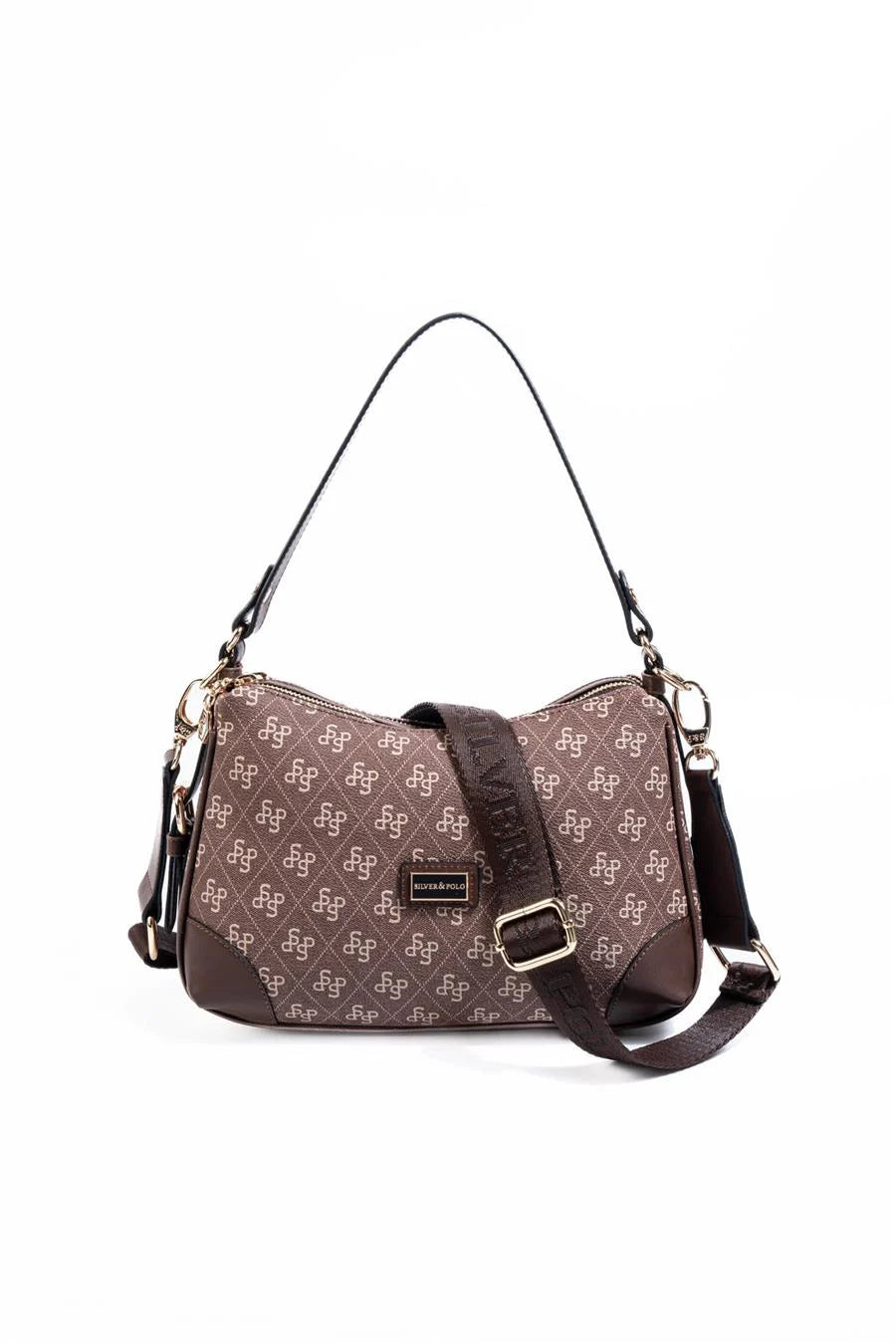 Silver&Polo - Kahve  SP1269 Logolu Omuz Çantası