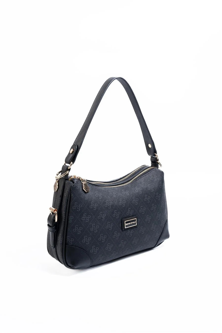 Silver & Polo - Siyah SP1269 Logolu Omuz Çantası