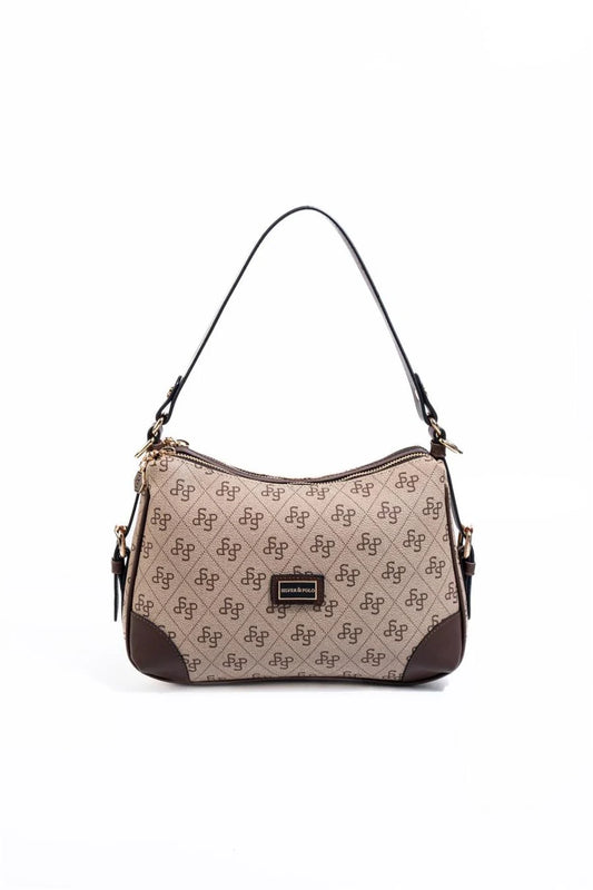 Silver&Polo Koyu Bej - Kahve  SP1269 Logolu Omuz Çantası