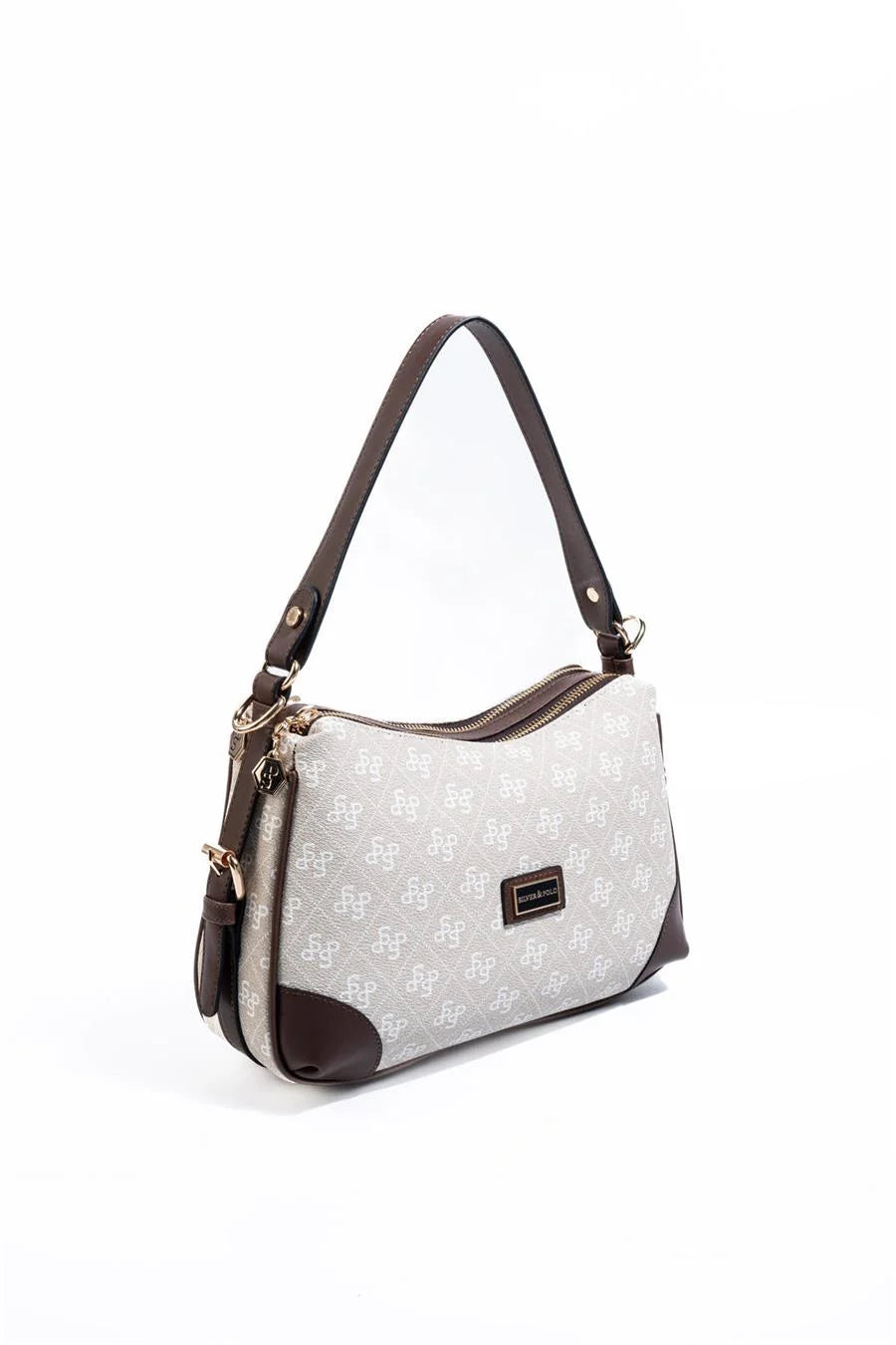 Silver&Polo Taş - Kahve  SP1269 Logolu Omuz Çantası