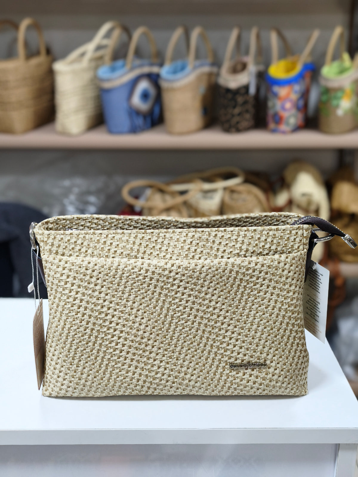 Golden Polo (GP1440) Krem-Kahve - Kol ve Çapraz Çanta