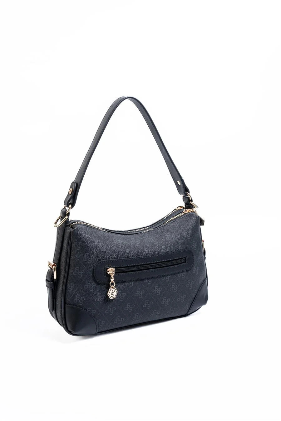 Silver & Polo - Siyah SP1269 Logolu Omuz Çantası