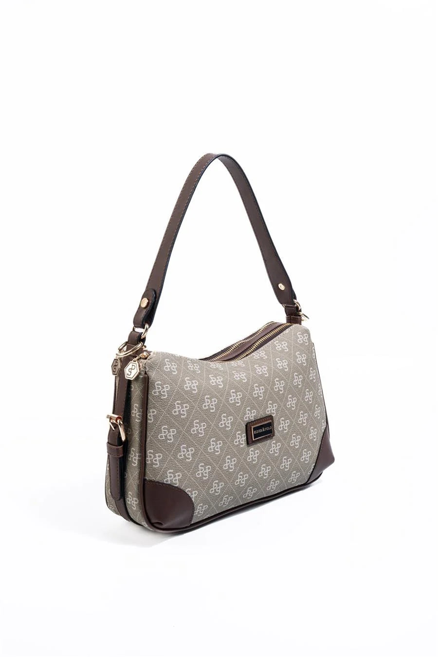 Silver&Polo Yeşil - Kahve  SP1269 Logolu Omuz Çantası