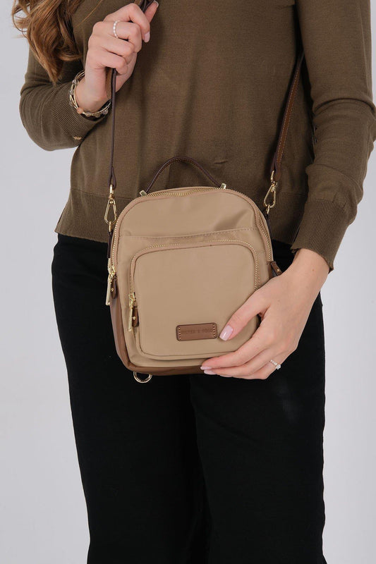 Silver&Polo Vizon - Camel SP1220 Çapraz ve Sırt Çanta