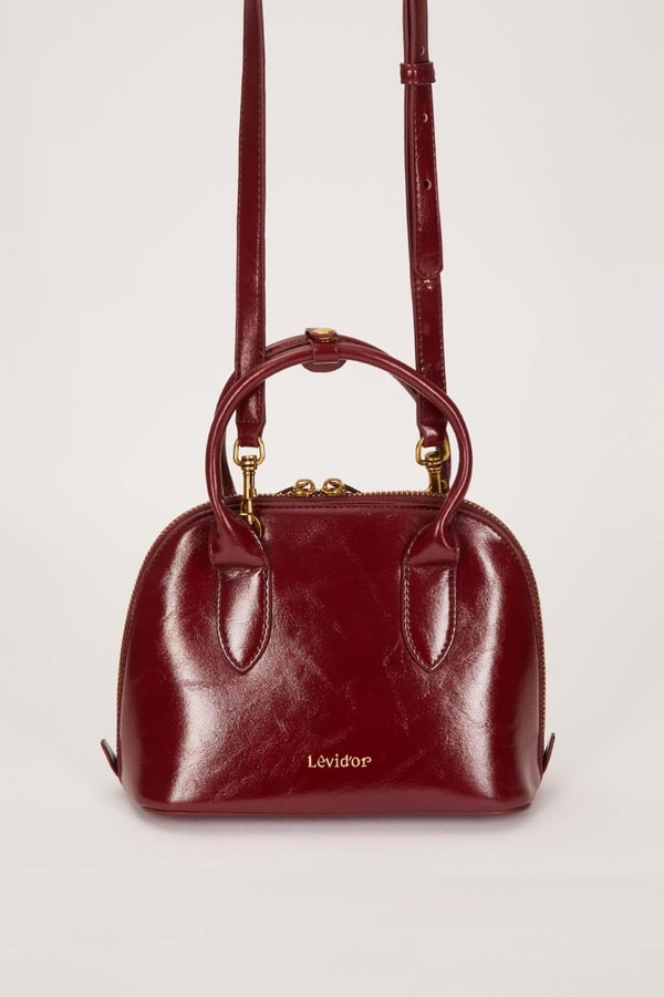 Levidor Gold Metal Halkalı El Çantası - Kırmızı (930569)