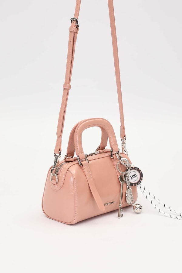 Levidor Charm Aksesuarlı El ve Çapraz Çanta - Pembe (930416)