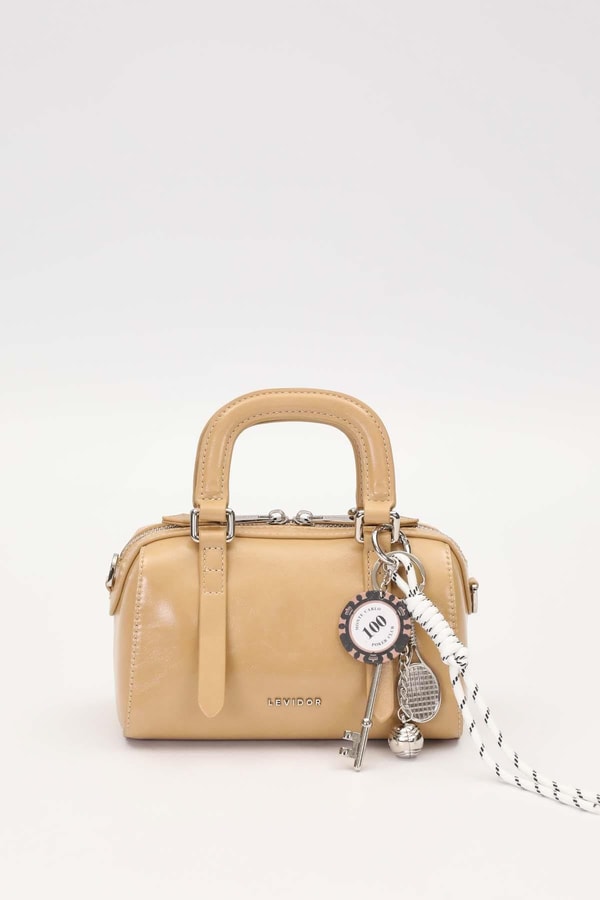 Levidor Charm Aksesuarlı El ve Çapraz Çanta - Sarı (930416)